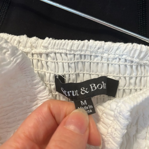 Vici Strapless Crochet White Long Maxi Dress Size Medium - Picture 9 of 9